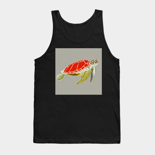 Vintage Sea Turtle Tank Top by NattyDesigns